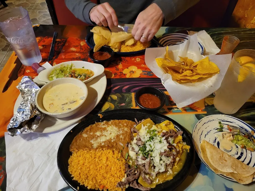 Ranchero Dip Chicken Tamales and Stchilaquilese